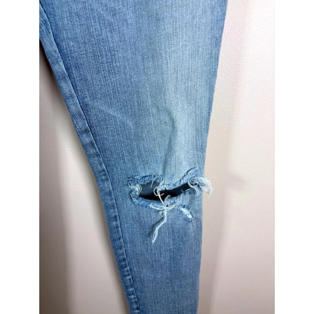 Silver Jeans Izzy Ankle Skinny Distressed Floral Embroidered Jeans Women W30 L27
